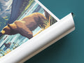 Katmai travel poster tube Alaska