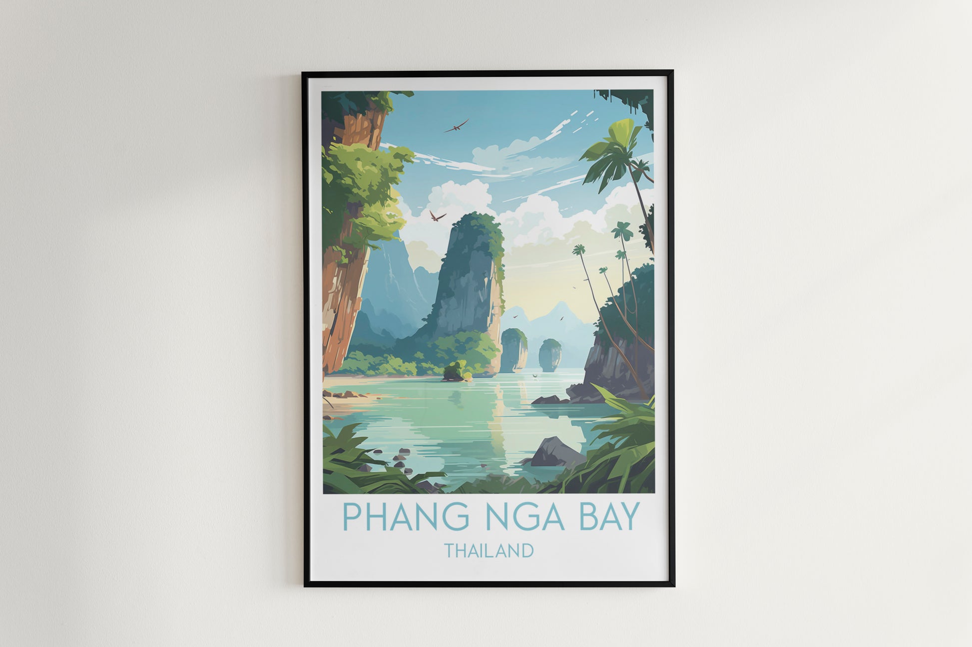 Phang Nga Bay travel poster on the wall Thailand