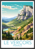 le vercors travel poster main france