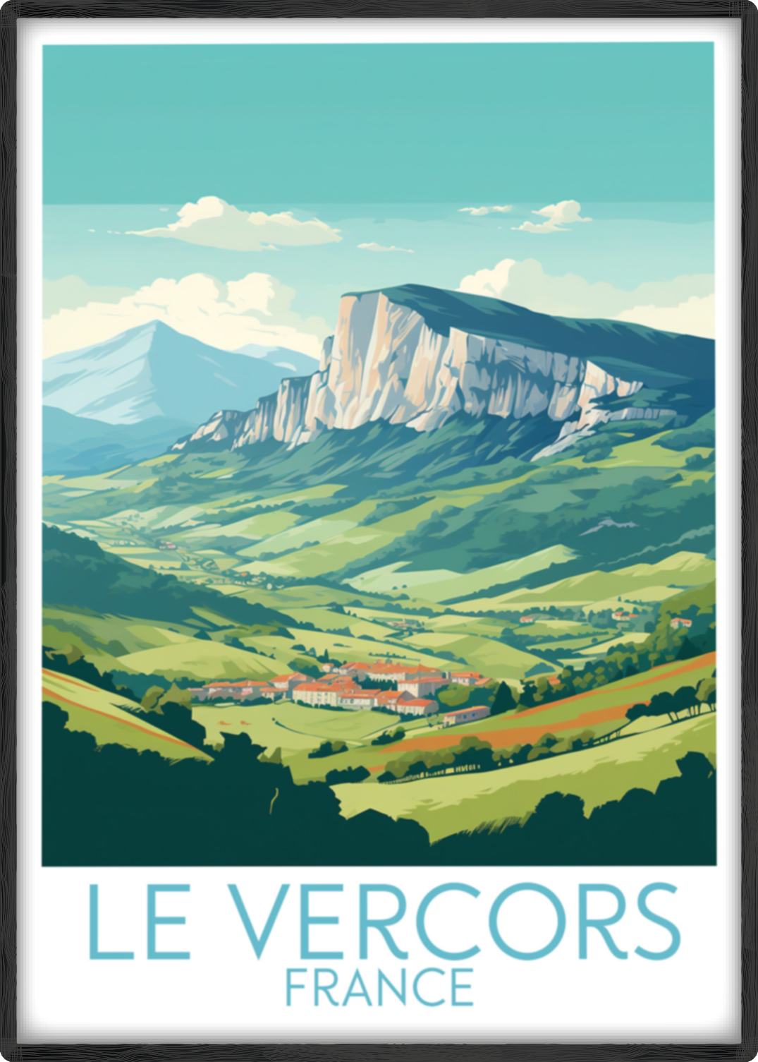 le vercors travel poster main france