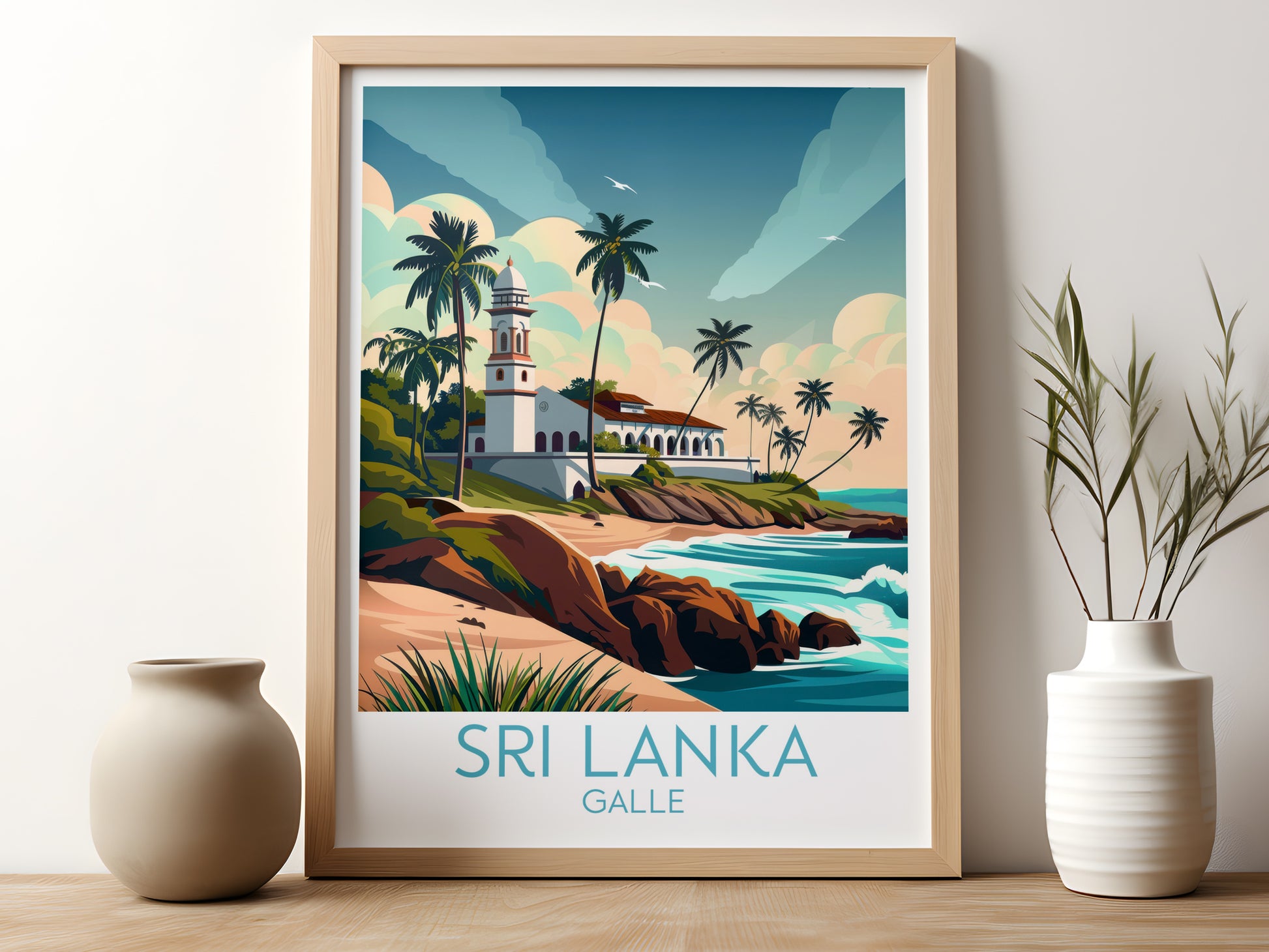 Sri Lanka travel poster for kitchen Galle