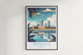 Kinshasa travel poster on the wall Congo