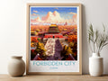 Forbidden City travel poster for kitchen China