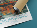 Chongqing travel poster rolled China