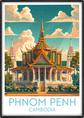 Phnom Penh travel poster main Cambodia