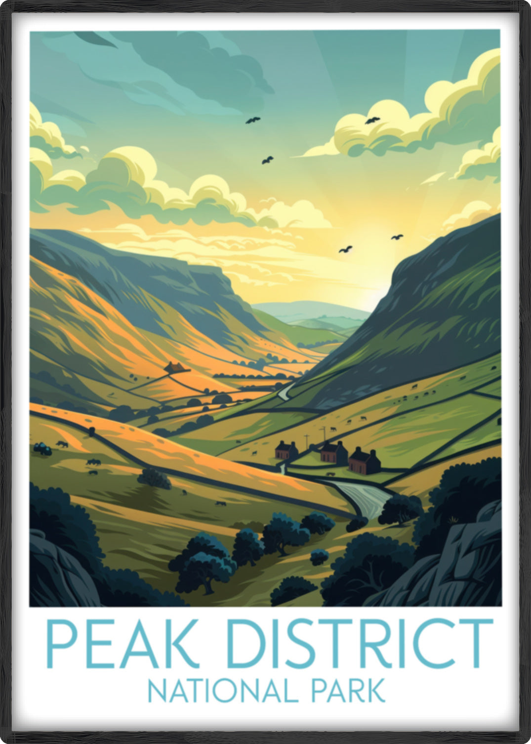 Peak District travel poster main National Park