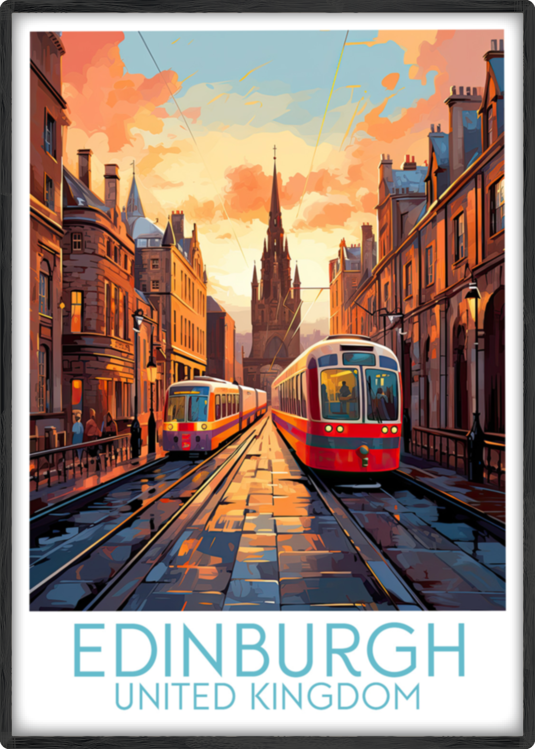 edinburgh travel poster main united kingdom