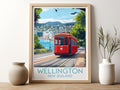 Wellington travel poster for kitchen New Zealand