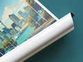 Auckland travel poster tube New Zealand