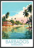 barbados travel poster main barbados