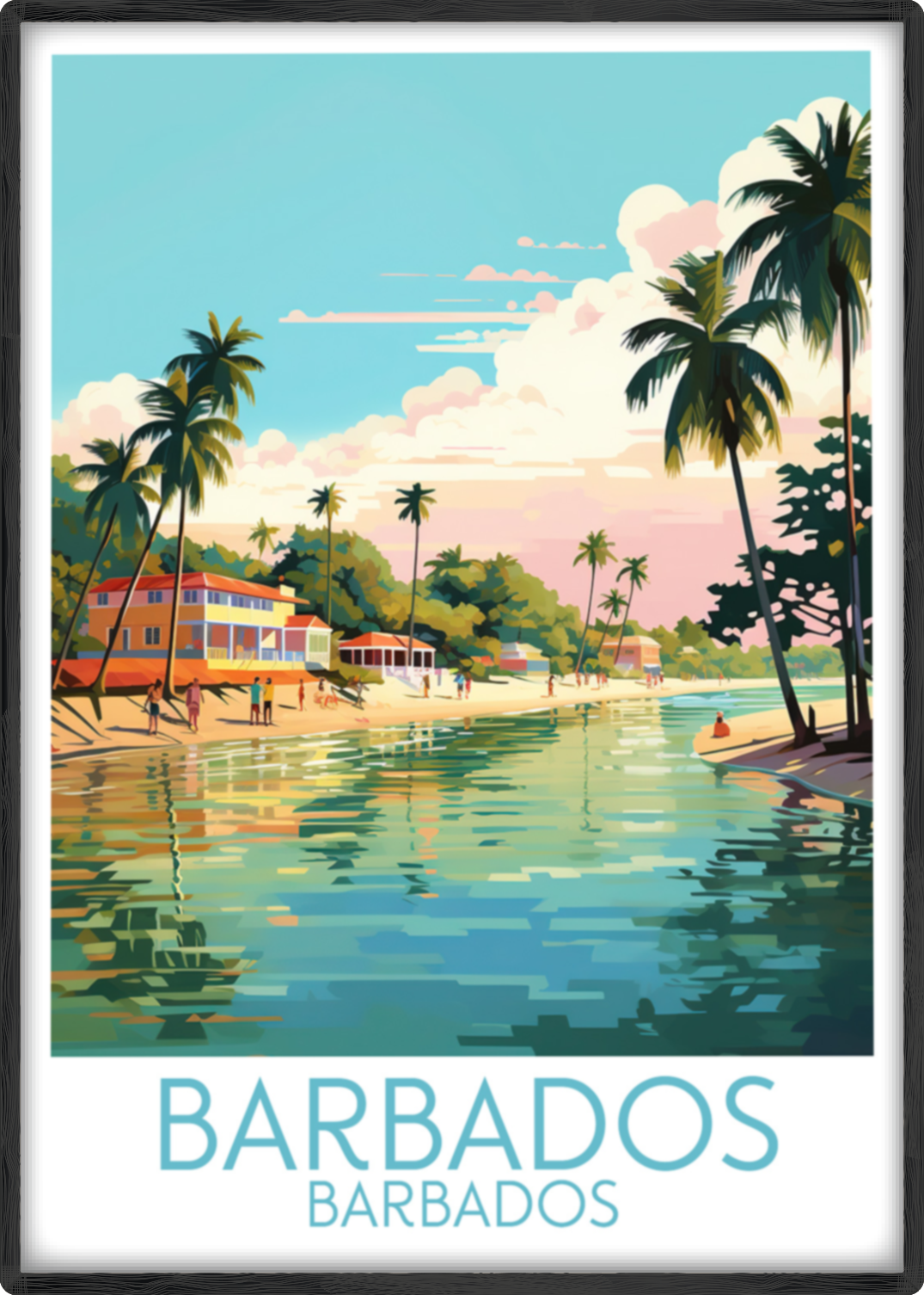 barbados travel poster main barbados