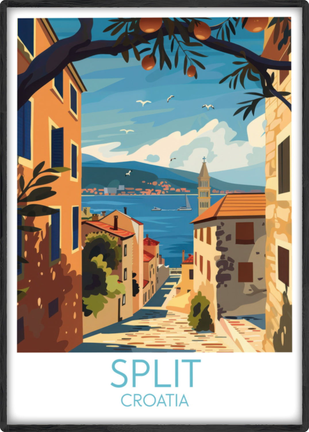 Split travel poster main Croatia