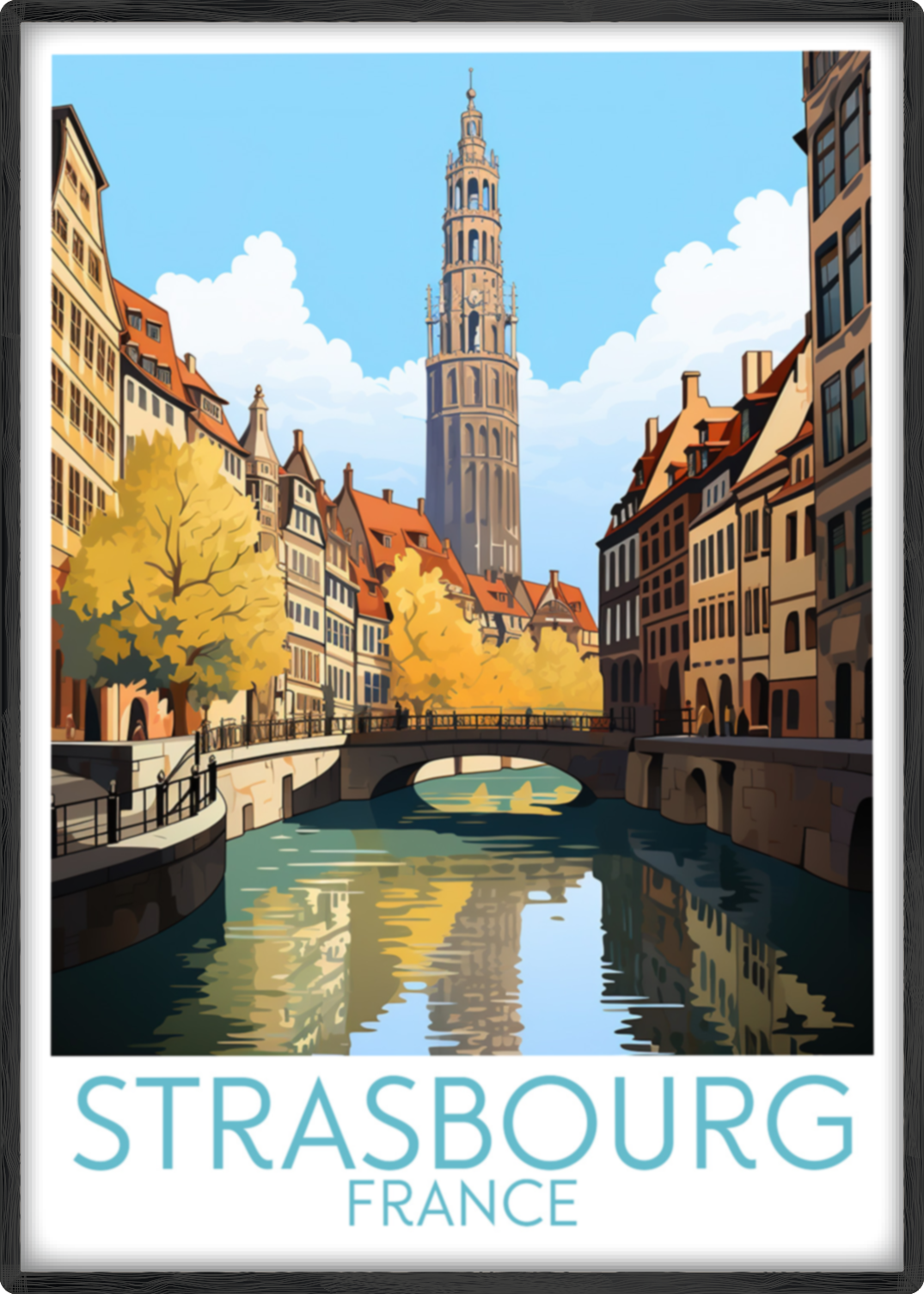 strasbourg travel poster main france