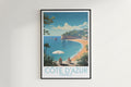 Côte d'Azur travel poster on the wall France