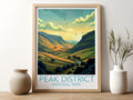 Peak District travel poster for kitchen National Park