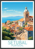 setubal travel poster main portugal