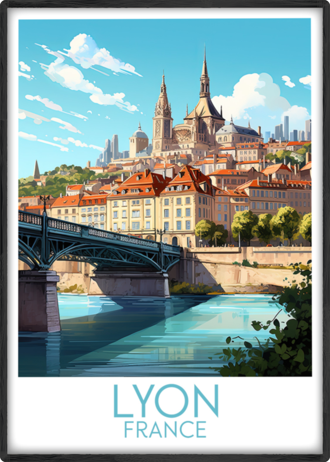 lyon travel poster main france