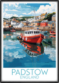 padstow travel poster main england