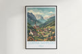 Cortina dampezzo travel poster on the wall Italy