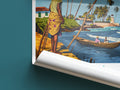 Sri Lanka travel poster roll up Galle