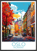 oslo travel poster main norway