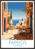 paphos travel poster main cyprus