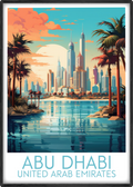 abu dhabi travel poster main united arab emirates