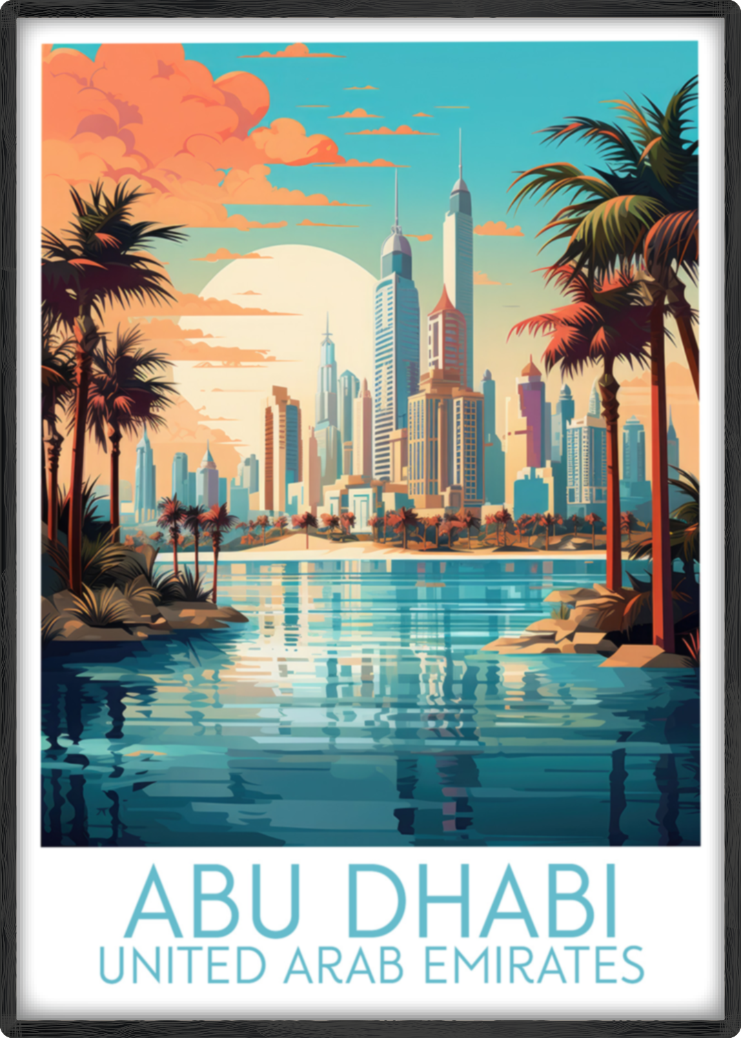 abu dhabi travel poster main united arab emirates