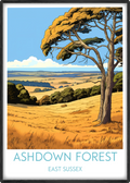 ashdown forest travel poster main east sussex