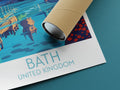 Bath travel poster rolled United Kingdom