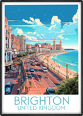 brighton travel poster main united kingdom