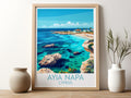 Ayia Napa travel poster for kitchen Cyprus