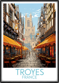 troyes travel poster main france