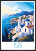 Kos travel poster main Greece