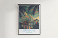 Brisbane travel poster on the wall Australia