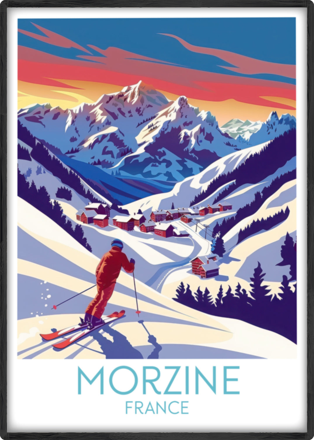 Morzine travel poster main France