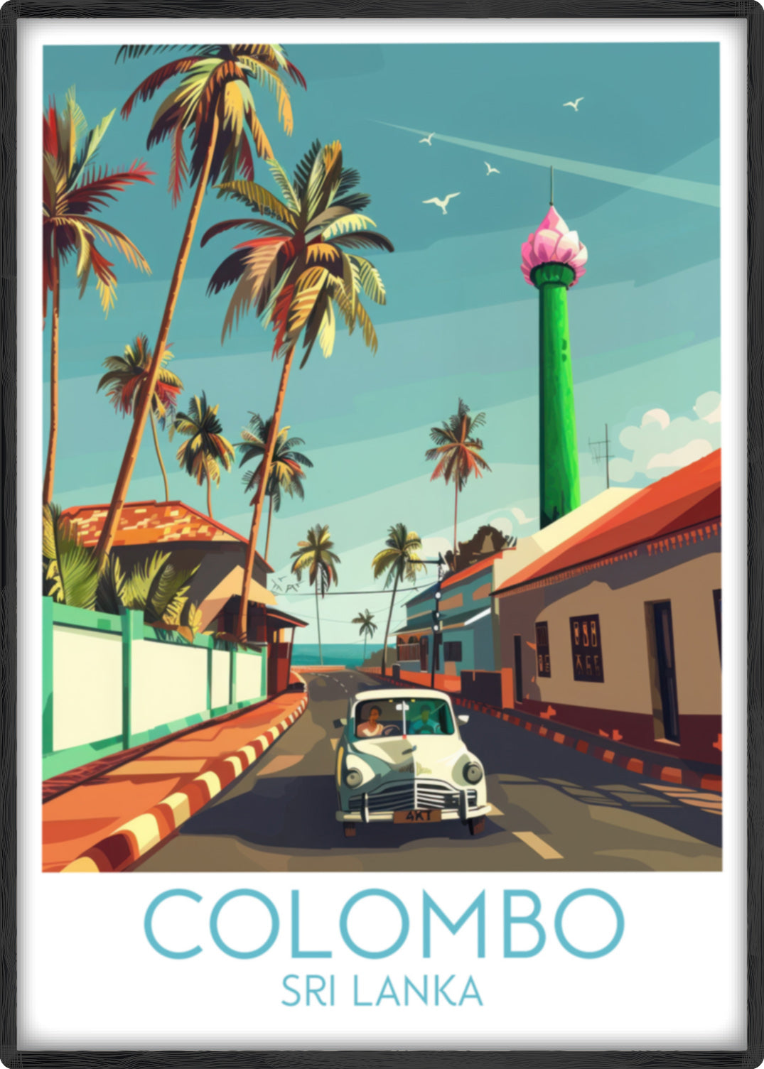 Colombo travel poster main Sri Lanka