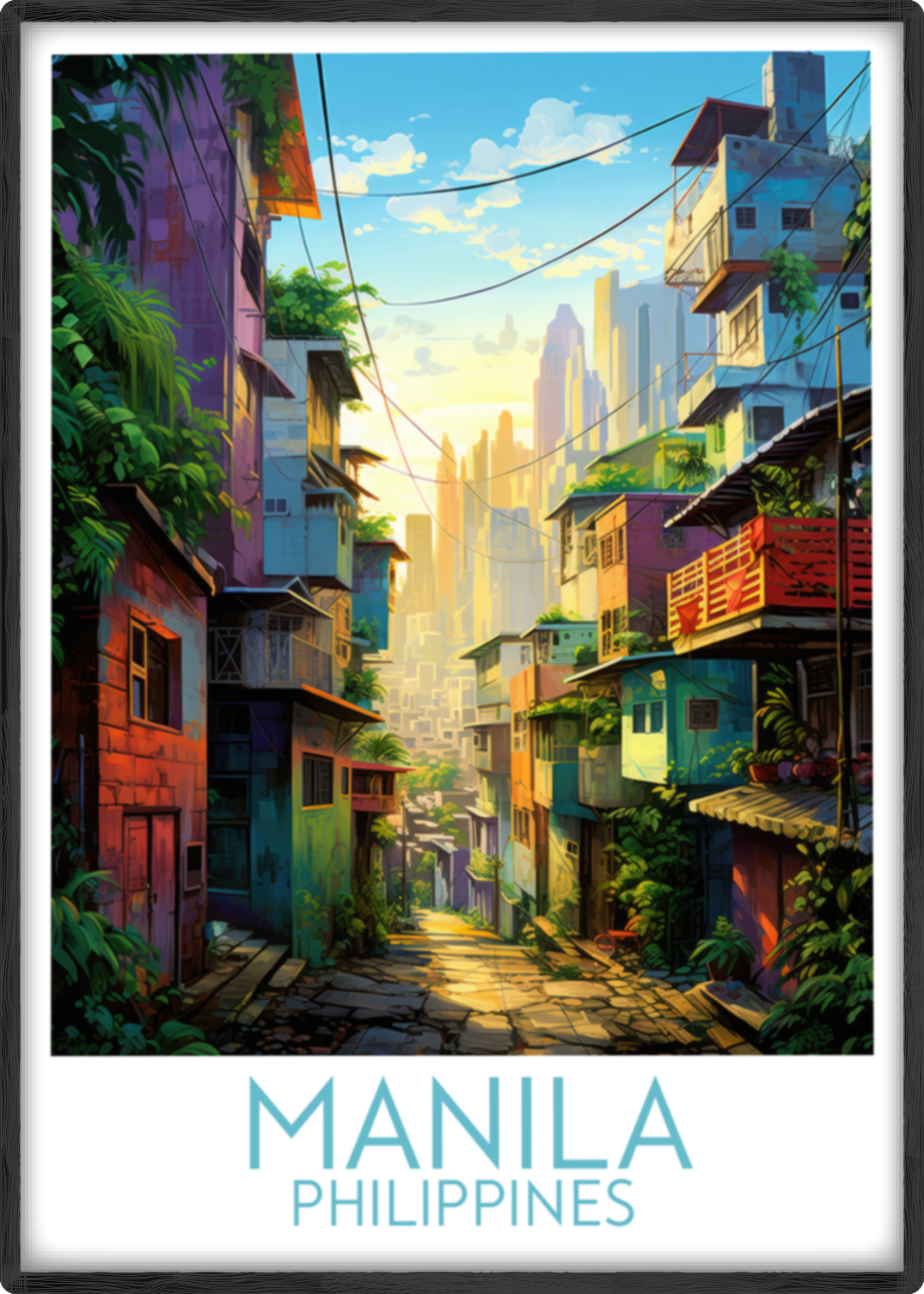 manila travel poster main philippines