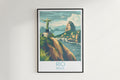 Rio travel poster on the wall Brazil