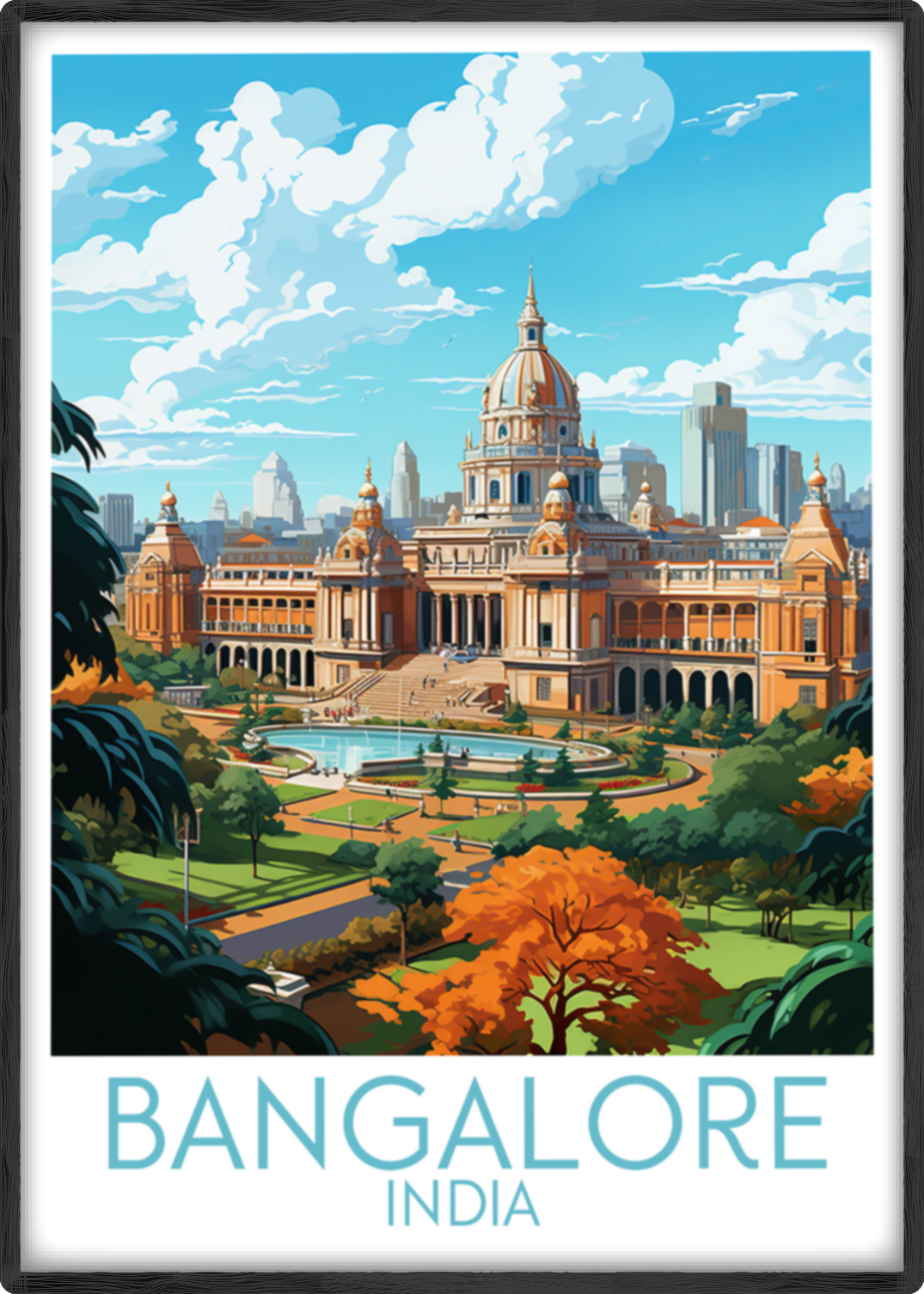 Bangalore travel poster main India