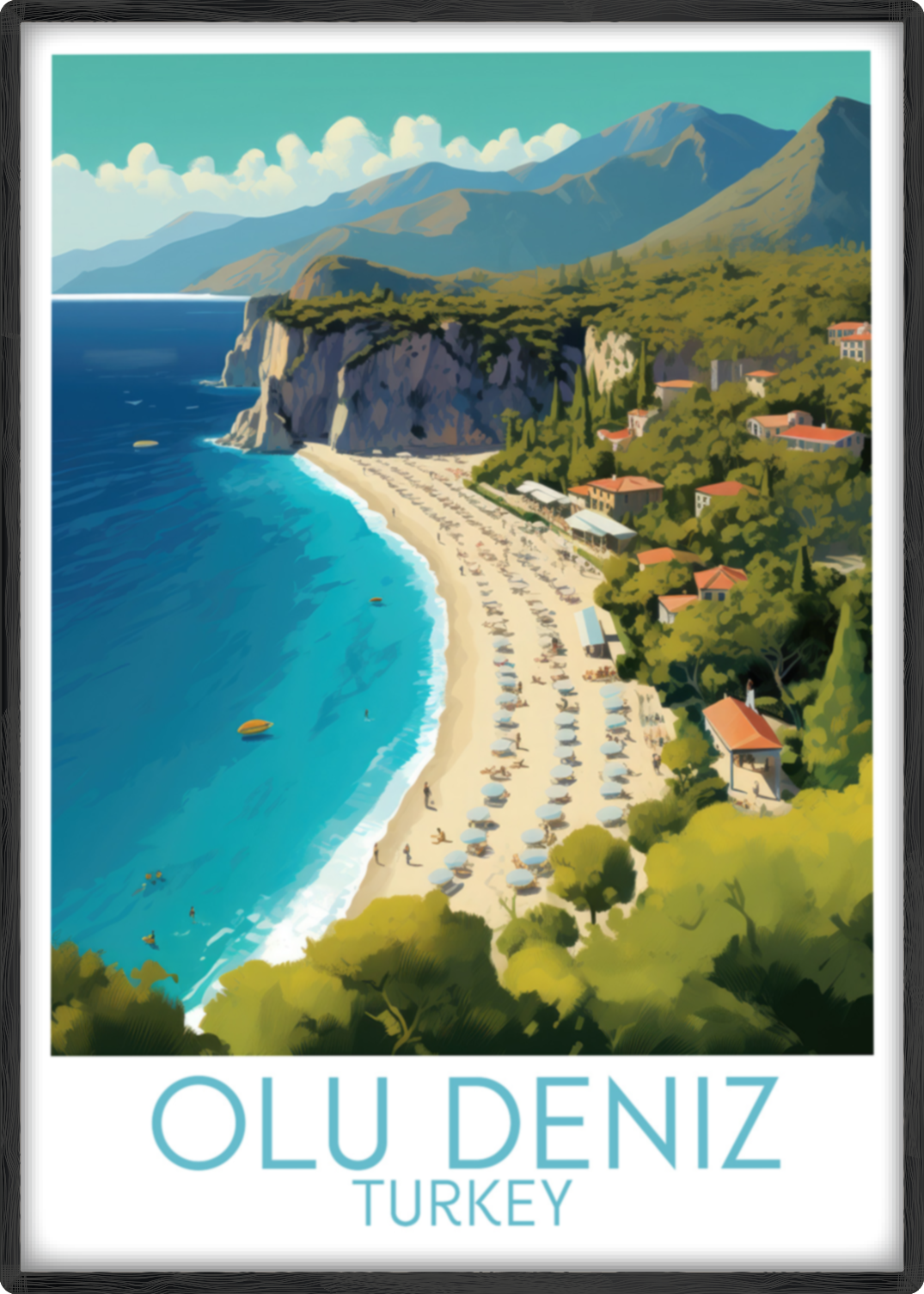 olu deniz travel poster main turkey