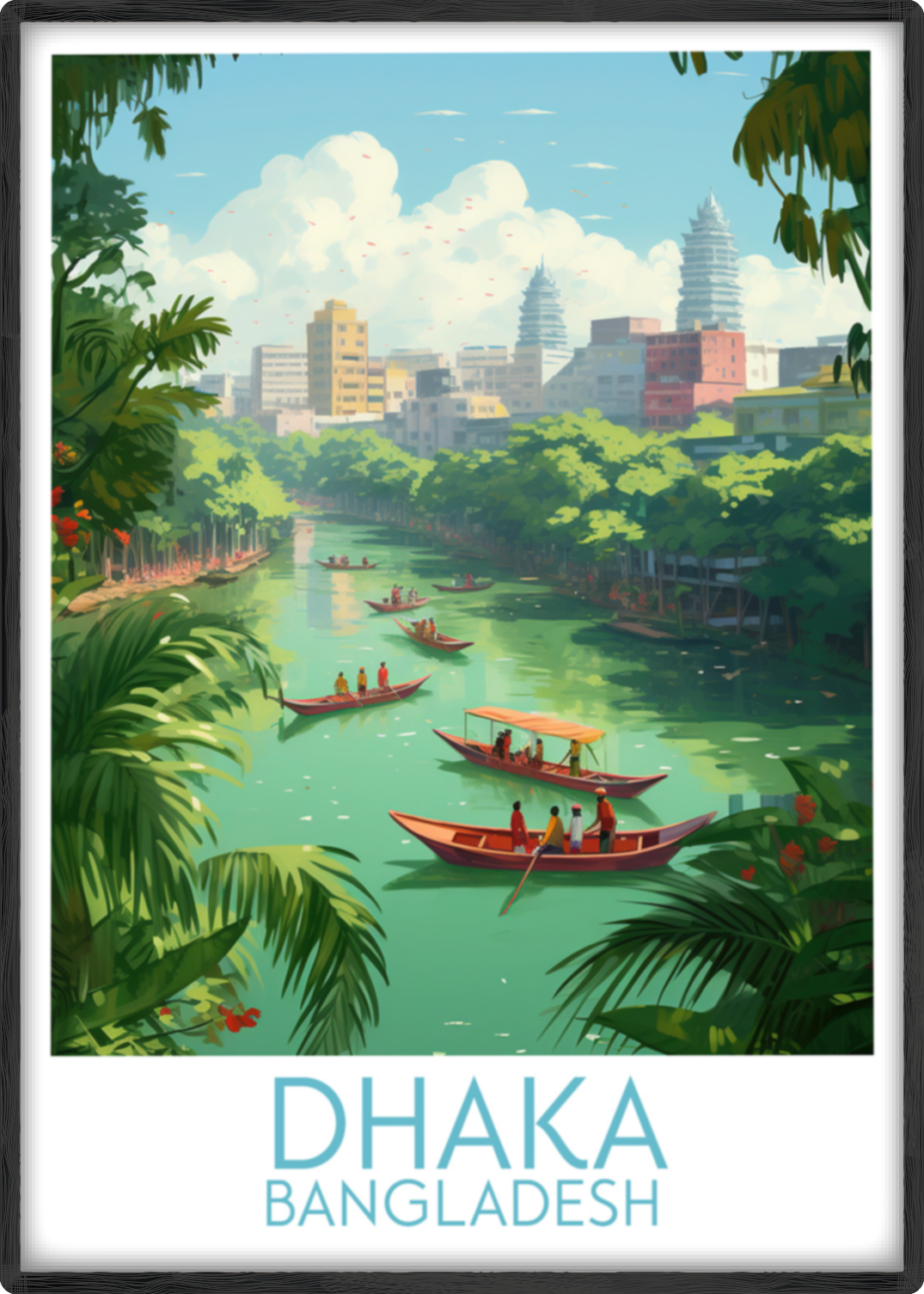 dhaka travel poster main bangladesh