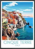 cinque terre travel poster main italy