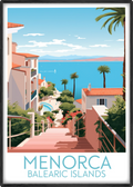 menorca travel poster main balearic islands