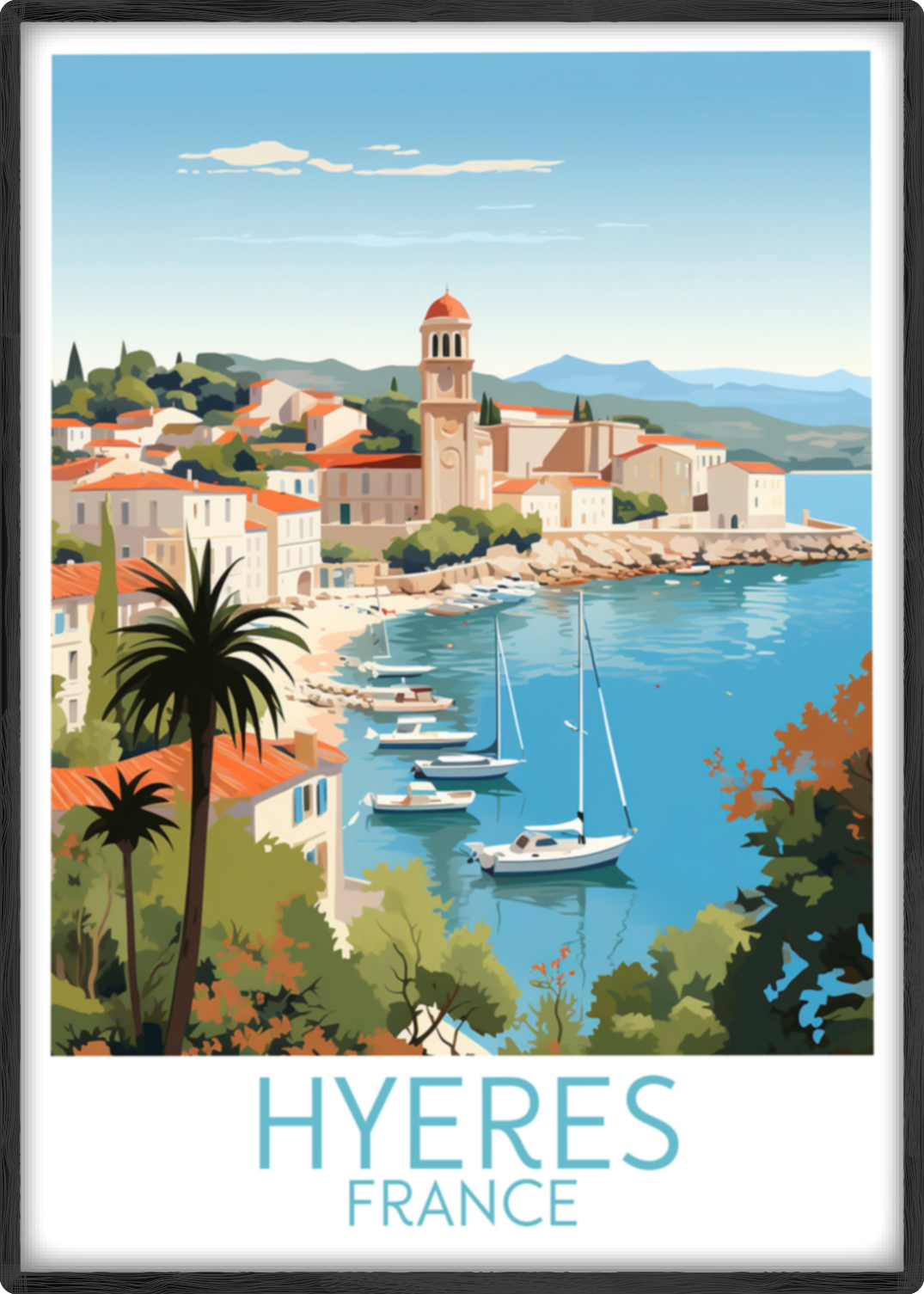 hyeres travel poster main france