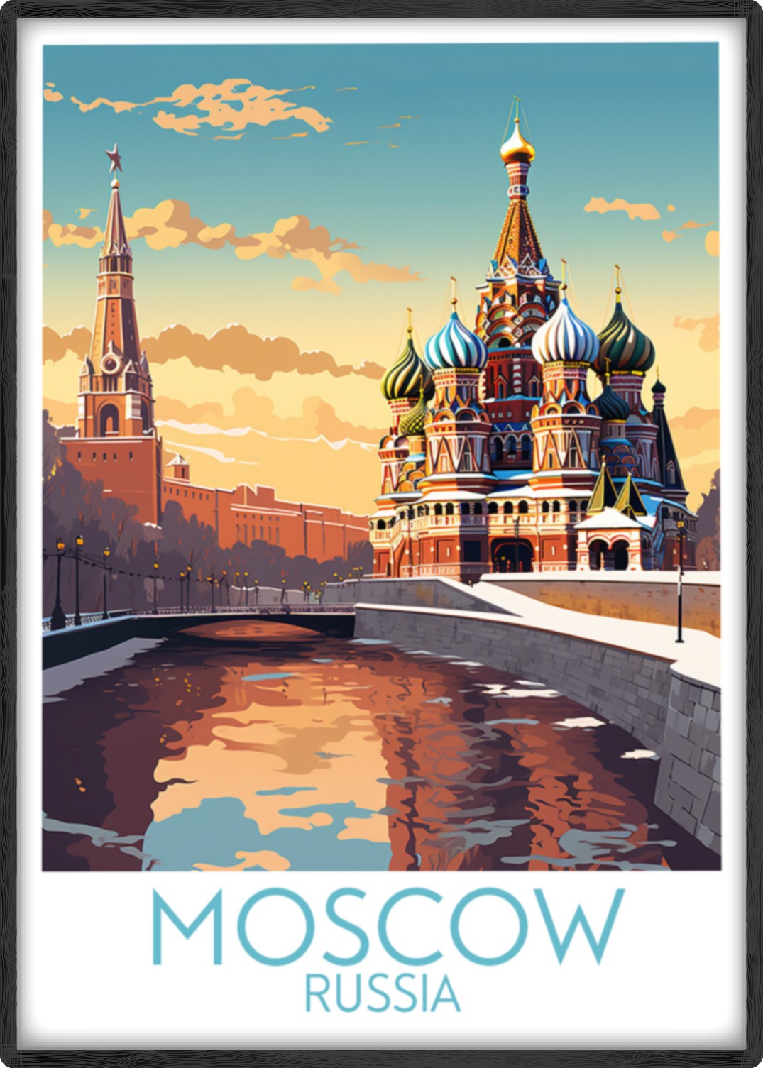 moscow travel poster main russia