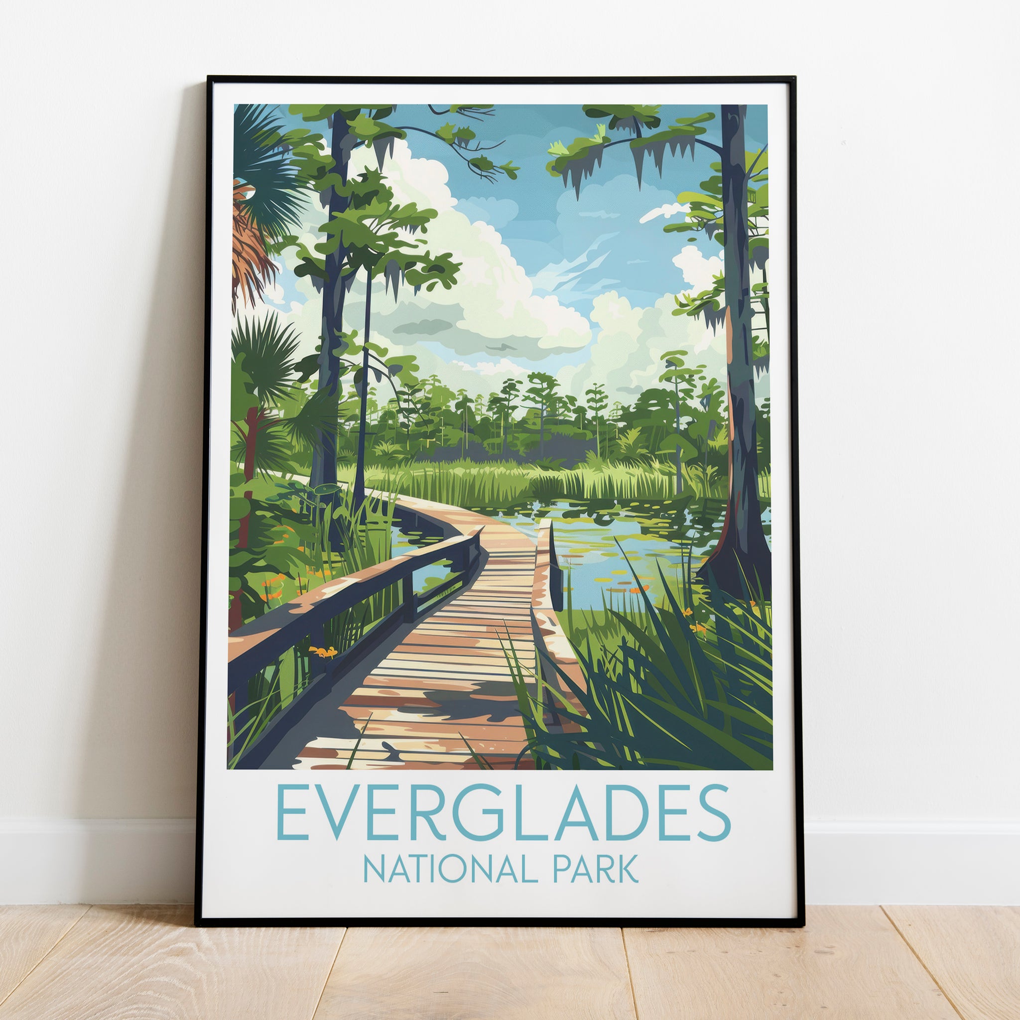 Everglades travel poster on the ground National Park