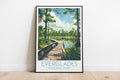 Everglades travel poster on the ground National Park