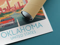 Oklahoma travel poster rolled United States