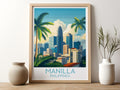 Manilla travel poster for kitchen Philippines